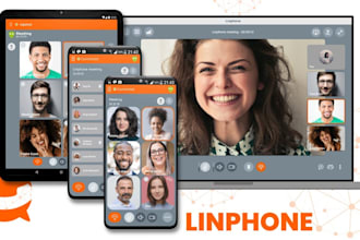 build linphone app, softphone app, video calling app, voip app
