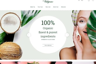 build beauty skincare shopify store skin care website dropshipping store design