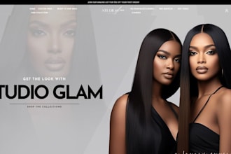 create hair extension hair website wix shopify store hair extension store beauty