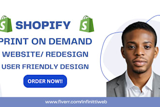 build shopify print on demand website, printify, pod store