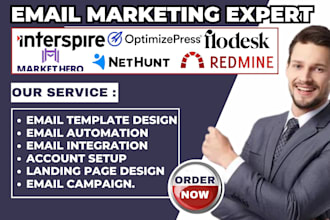 setup markethero optimizepress interspire flodesk redmine nethunt email campaign