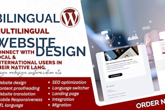 design bilingual website multilingual wordpress proofread translation hostinger