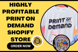 setup shopify etsy print on demand store printful printify pod products website