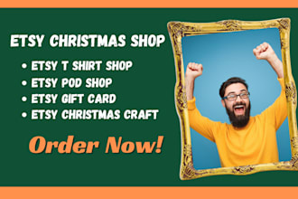 do etsy christmas t shirt shop, etsy print on demand, pod christmas shop