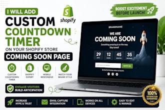 create countdown timer coming soon password page counter timer