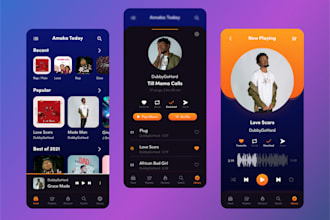 develop music streaming app, karaoke app, music player app, audio app, music app