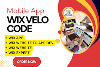 wix velo code, wix website to mobile app dev, wix app expert wix velo coding