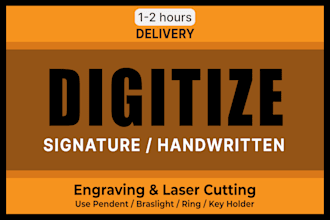 digitize handwriting signature vector hand note png svg ai engraved jewelry