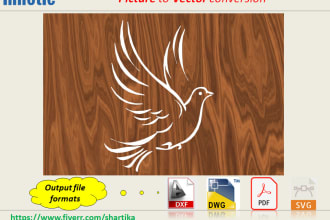 trace vectors and convert to cad file for laser cutting