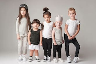 create ai kids clothes ai fashion influencer model, nsfw content model