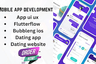 do flutterflow app, mobile app, custom widget,android ios app,firebase