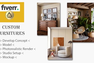 do 3d modeling and rendering of furniture products