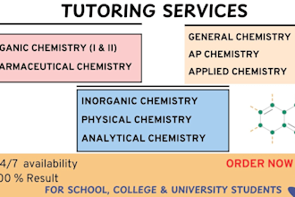 be your organic chemistry, general  chemistry and ap chemistry tutor