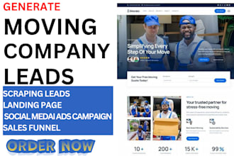 generate moving leads, logistic leads moving company leads  auto transport leads