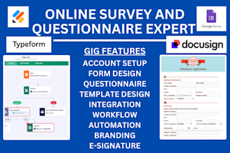 build survey questionnaire on surveymonkey docusign typeform jotform google form