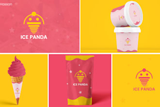 do minimalist logo and brand identity with branding kit