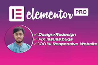 design wordpress website with elementor pro