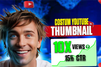 design premium clickbait youtube thumbnail