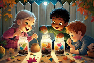 draw an amazing children book illustration in cartoon style