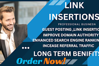 do link insertion on my high ranked sites in high traffic articles