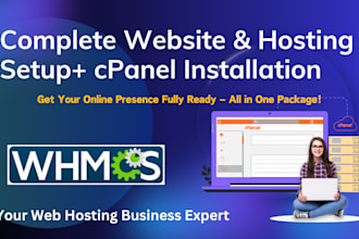 full setup your web hosting website with whmcs or any CRM