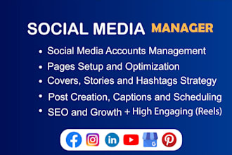 be your social media marketing manager and content creator
