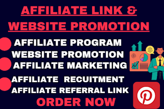 handle link promotion, affiliate marketing, referral link and website promotion