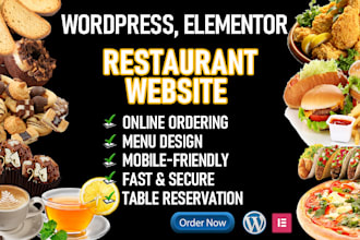 design restaurant website in wordpress with online ordering