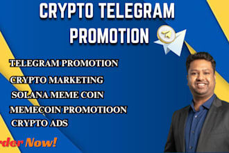 do telegram promotion, crypto promotion for solana pumpfun memecoin to sellout
