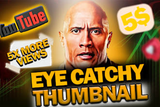 design viral, catchy,food and creepy youtube thumbnail