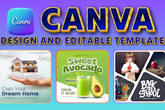 do canva design and editable template design on canva