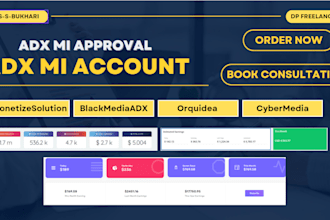 get adx mi account approval for your website