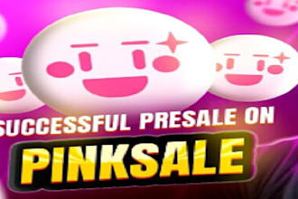 telegram crypto promotion, memecoin to reach 100percent presale on pinksale