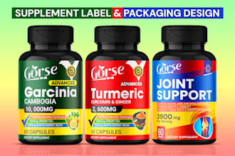 do supplement label, beer label, can label, sauce label design