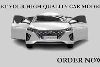 create a 3d model of vehicles for 3d printing and render