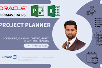 prepare a schedule for your projects with primavera p6 or ms projects