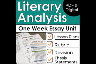 do literary analysis of english literature