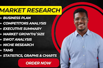 do comprehensive market research, business plan, swot and competitor analysis