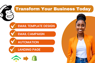 design mailchimp landing page newsletter and setup automation