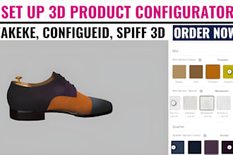 set up 3d product configurator with zakeke, spiff3d, kickflip for shopify pod
