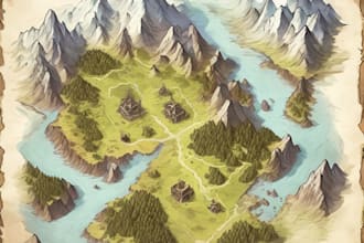 make high quality professional fantasy map for dnd campaign