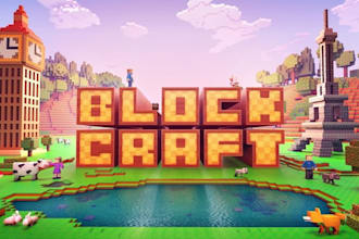 minecraft game, block crafting roblox game, realistic map, day, night, scripting