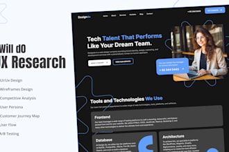 do UX research, wireframe design and UX data analysis