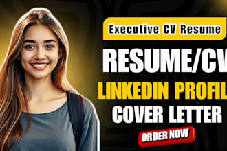 write executive cv resume update build cover letter optimize linkedin profile
