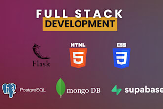 develop full stack web application using python flask