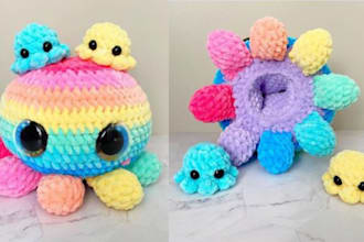 write adorable amigurumi pattern with step by step instruction with picture