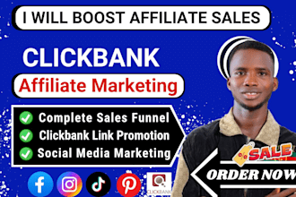 clickbank affiliate marketing, sales funnel, facebook ads for link promotion