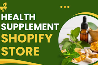 design nutrition shopify website supplement shopify store