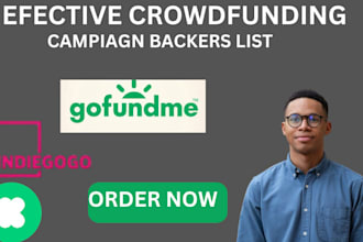 generate verified backers list for kickstarter indiegogo, gofundme crowdfunding