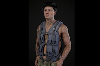 do realistic 3d character model, non human 3d creature, unity, ue rig, 3d sculpt